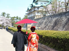 名古屋城で家族婚