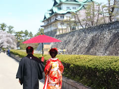 名古屋城で家族婚